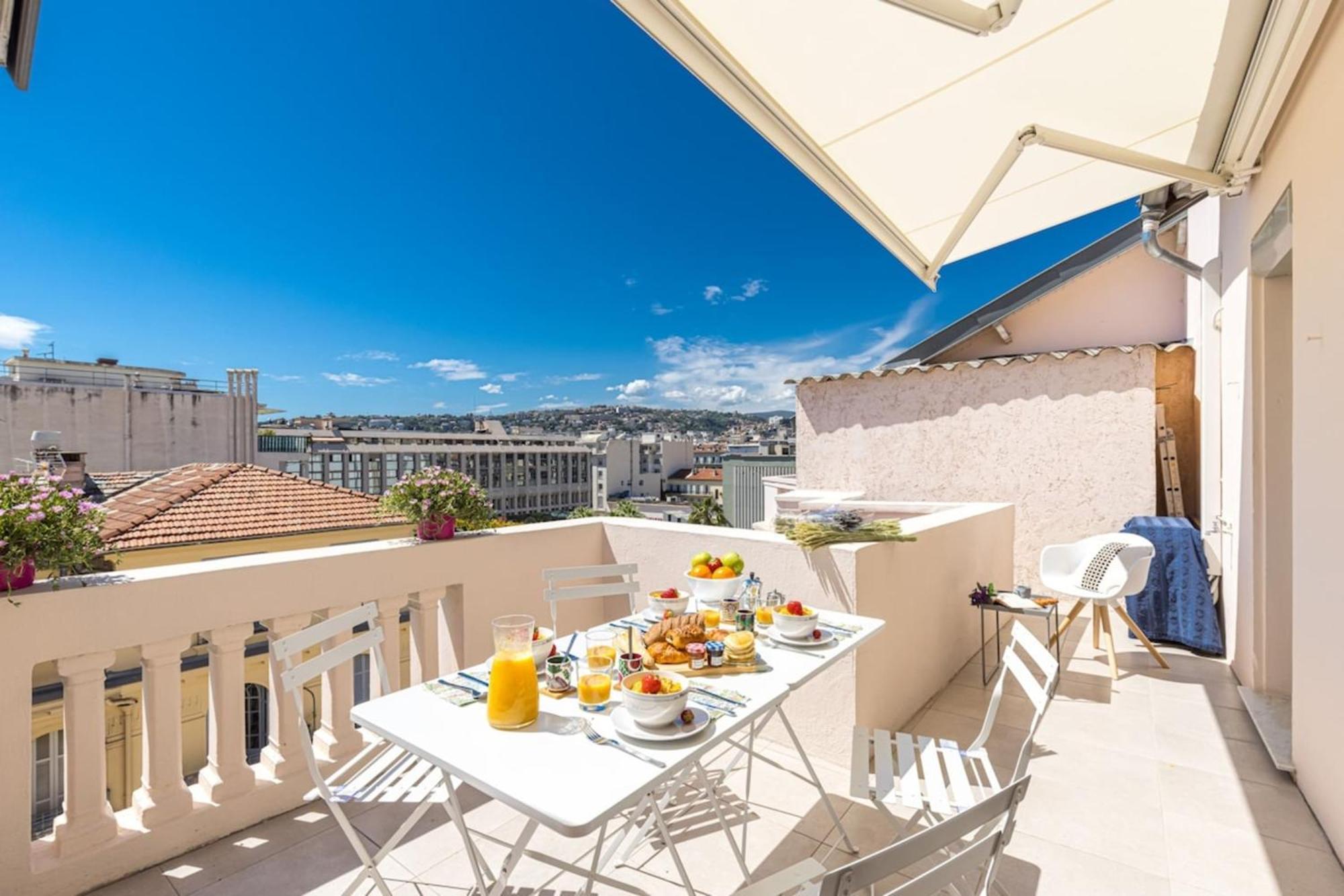 Spitalieri- Sunny Terrace With View -New Apartment Ница Екстериор снимка